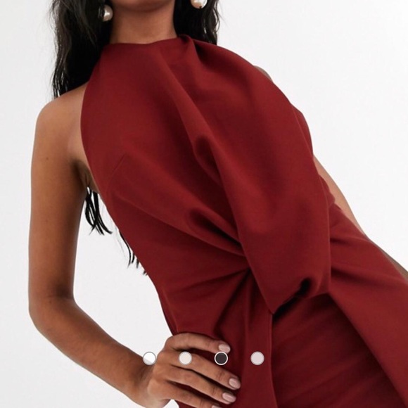 high neck backless pencil midi dress - Picture 4 of 7